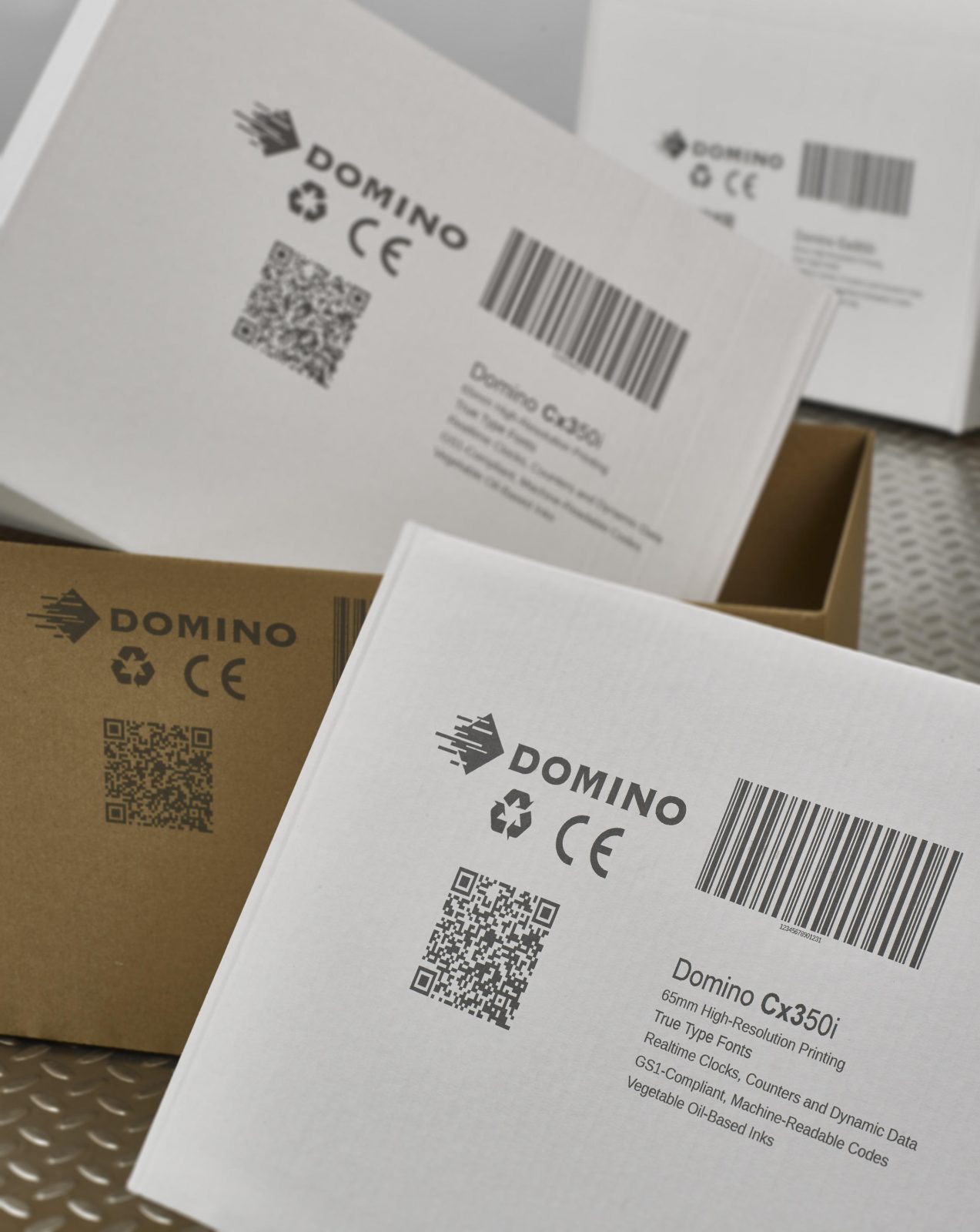 Domino Cx350i -mustesuihkutulostin KLINGER Finlandin käytössä