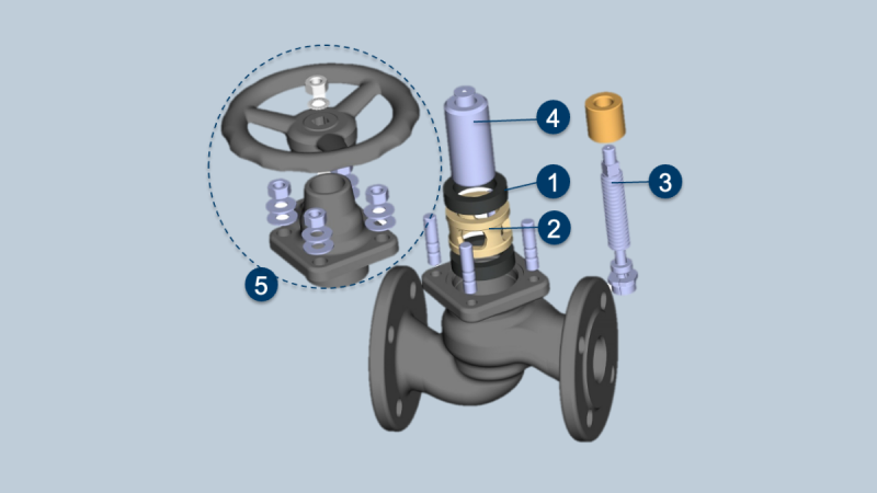 KVN mäntäventtiilin varaosat