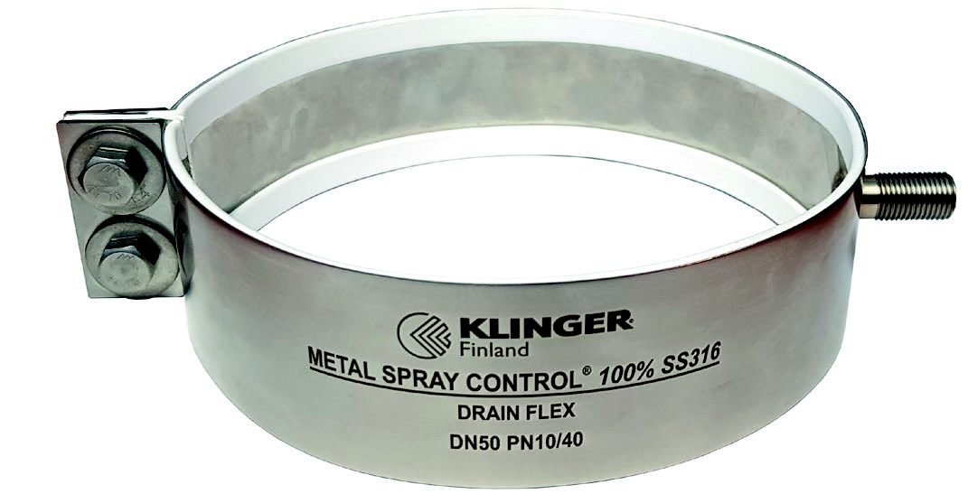 metallinen laippasuoja spray control