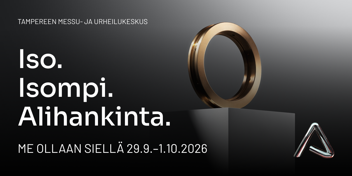 Alihankinta 2026, Pohjois-Euroopan suurin teollisuustapahtuma, järjestetään Tampereen Messu- ja Urheilukeskuksessa 29.9.–1.10.2026.